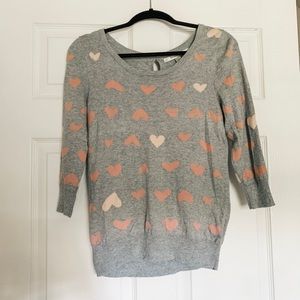 Lauren Conrad Hearts Knit Sweater Top 💕